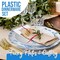 Trendables Fancy Plastic Dinnerware Sets Gold Silverware Disposable 20 X 10 Inch Charger Plates 20 X 8 Inch Dessert Plates 20 x Gold Plastic Forks and Spoons Knives
